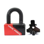 Antivol mini u 55 x 43 + support lockforce securit �16. 5 / 3 cles (homologuee sra)