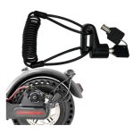 Antivol trotinette electrique cadenas accessoire bloque disque + 1. 2m c�ble antivol s�curit� � ressort ...