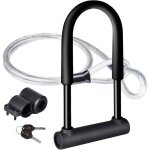 Antivol en u pour v�lo - febest - 12 m c�ble acier - support de montage - �tanche - 2 cl�s en cuivre ...