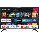 Antteq av42f3 smart tv 42 pouces 106 cm t�l�viseur avec netflixprime videorakuten tvdisney + youtubewifitriple ...