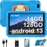 Aocwei 10 pouces tablette android 13 14 go ram + 128 go rom octa - core coque antichoc robuste - eva ...