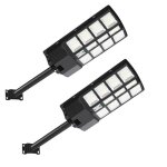 Aopunly 2x applique solaire ext�rieure 400w led ip67 �tanche 4 modes d?�clairage d�tecteur radar 180� ...
