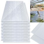 Aopunly parois d�coupables - lot 28 plaques doubles en polycarbonate r�sistantes intemp�ries - 121x605x04cm ...