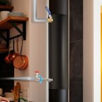 Aopunly tuyau de po�le avec serpentin en acier inoxydable � 12 cm pour eau chaude et chauffage dappoint ...