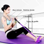 Appareil abda mixte - extracteur de corde  quatre brins de tuyau de fitness pratique - violet mideng? ...