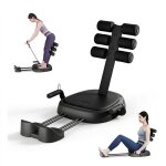 Appareil � abdos multifonction pour femme - machine sit - up home gym (charge max 136 kg) - noir