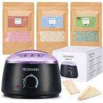 Appareil chauffe cire epilation - epilateur cire trait� au t�flon avec perles de 300 g 20 b�tonnets - ...