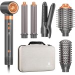Appareil coiffant 7 en 1 - s�che - cheveux brosse soufflante fer � friser auto et lisseur air