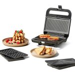 Appareil � croque - monsieur 3 en 1 robson 850 w plaques interchangeables grill gaufres et sandwich antiadh�si ...