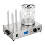 Appareil machine � hot dog professionnelle 4 pains 2 x 300 watts 3614094