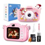 Appareil photo enfant 2. 0 pouces rechargeable usb cadeau jouet filles garons vido hd 1080p 32g sd ...