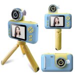 Appareil photo enfant 2, 4 pouces �cran 4m pixel num�rique cam�ra avec tr�pied 1080p cam�scope pour gar�ons ...