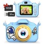 Appareil photo pour enfants amoune - 2023 appareil photo numrique - double objectif hd - carte sd 32go ...