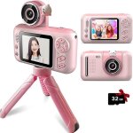 Appareil photo enfants cam�ra num�rique selfie vid�o 40 mp rabat � 180 � 1080p hd avec carte sd 32 go ...