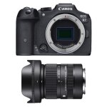 Canon appareil photo hybride eos r7 + sigma objectif 18 - 50mm f / 2. 8 dc dn contemporary