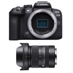 Canon appareil photo hybride eos r10 + sigma objectif 18 - 50mm f / 2. 8 dc dn contemporary