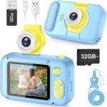 Appareil photo num�rique enfant 24 �cran objectif pivotant 180� carte 32go incluse cam�ra 3 - 12 ans ...