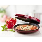 Appareil  pizza et tarte rouge 30cm revtement anti - adhsif de haute qualit