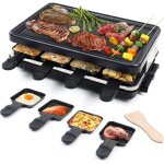 Appareil � raclette per 8 persone grill �lectrique de table plaque de cuisson portatile grillles barbecue ...