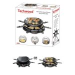 Appareil a raclette ronde grill 800w 6 pers multi couleurs