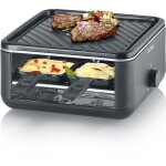Appareil  raclette severin - rg2360 - jusqu' 4 personnes - format compact 24x24cm - 800w