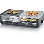 Appareil  raclette severin - rg2366 - jusqu' 8 personnes - pierre naturelle et plaque de cuisson rversible ...