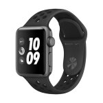 Apple watch nike + gps - botier 38 mm gris sidral aluminium - bracelet nike noir (2017) - reconditionn ...