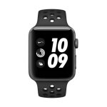 Apple watch nike + gps - botier 42 mm gris sidral aluminium - bracelet nike noir (2017) - reconditionn ...