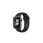 Apple watch nike + gps + cellular - botier 38 mm gris sidral aluminium - bracelet nike noir (2017) ...