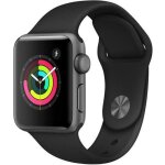 Apple watch series 3 gps - botier 38 mm gris sidral aluminium - bracelet noir (2017) - reconditionn ...