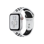Apple apple watch series 4 nike + - aluminium argent case - platinum - noir band (2019) - reconditionn ...