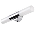 Applique murale - briloner - splash - 33 cm - m�tal & verre blanc - interrupteur � bascule