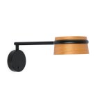 Applique murale - faro barcelona - loop ii - led 6w int�gr� - m�tal et bois - orientable et dimmable