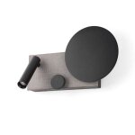 Applique droite led avec liseuse faro klee gris acier 20065 Applique droite led avec liseuse faro klee gris acier 20065