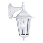 Applique dext�rieur descendante laterna - eglo - blanc - m�tal & verre - h35cm