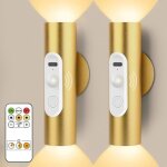 Applique lampe murale sans fil int�rieure avec detecteur de mouvement et t�l�commande lampe led de lecture ...