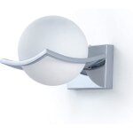 Applique led - delipop - boule en verre - gris - eclairage mural moderne - chambre