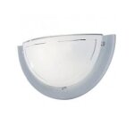 Applique murale en métal et verre blanc - eglo - ampoule non fournie - 60w - culot e27 Applique murale en métal et verre blanc - eglo - ampoule non fournie - 60w - culot e27