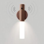 Applique murale bois led sans fil avec détecteur de mouvement - veilleuse enfant portable vintage Applique murale bois led sans fil avec détecteur de mouvement - veilleuse enfant portable vintage