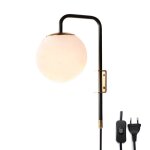 Applique murale boule ?cristina? c�ble et prise e27 pour la maison.