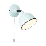 Applique murale - brilliant - telio - métal - h125cm - bleu ciel - interrupteur tirette Applique murale - brilliant - telio - métal - h125cm - bleu ciel - interrupteur tirette