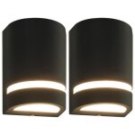 Appliques murales d'extérieur vidaxl - noir - 35 w - aluminium moulé - ip44 Appliques murales d'extérieur vidaxl - noir - 35 w - aluminium moulé - ip44