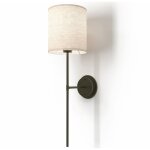 Applique murale - lampe noire avec abat - jour en tissu - norman noir
