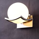 Delipop appliques murales industrielles e27 lampe murale int�rieur avec abat - jour boule en verre blanc ...