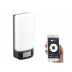 Applique murale led connecte - luminea - 6w - blanc - dtecteur de mouvement - extrieur