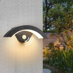 Applique murale led exterieur avec capteur de mouvement gris anthracite 24w 980lm 3000k ip65 �tanche ...
