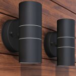 Applique murale led d'extérieur vidaxl - acier inoxydable - haut bas - noir Applique murale led d'extérieur vidaxl - acier inoxydable - haut bas - noir