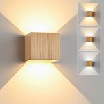 Applique murale led int�rieur 6w bois dimmable �clairage mural applique led 3000k / 4000k / 6000k lampe ...