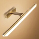 Applique murale led salle de bain - pzcc - 40 cm - 9w - blanc chaud 3000k - ip44 - �clairage rotatif ...