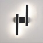 Delipop applique murale int�rieur moderne led 32w noir - 3 temp�ratures de couleur r�glables pour chambre ...